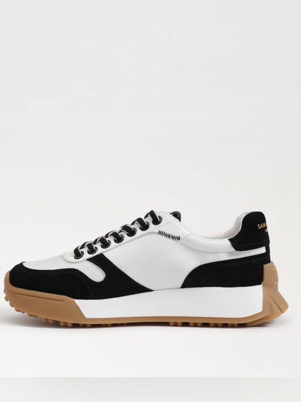 Sam Edelman Layla Sneakers, Black Suede/ White Nylon, 8.5 - Picture 2 of 11